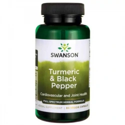 SWANSON Full Spectrum Turmeric (Kurkuma z Czarnym Pieprzem) - 60 kapsułek wegetariańskich
