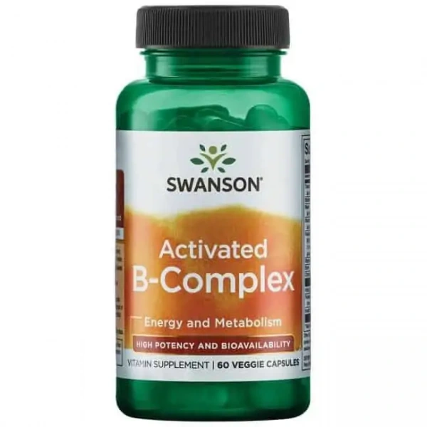 SWANSON Activated B-Complex Double-Strength (Kompleks witamina z grupy B) 60 Kapsułek wegetariańskich