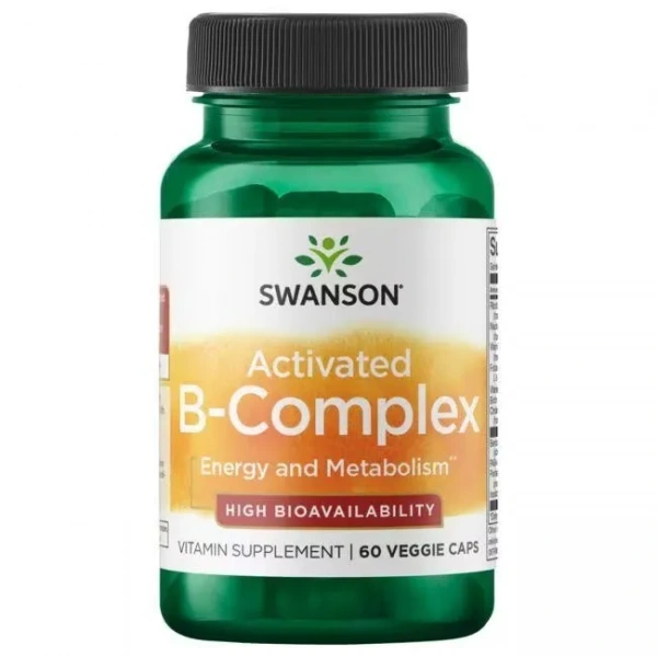 SWANSON Activated B-Complex (Kompleks witamina z grupy B) 60 Kapsułek wegetariańskich