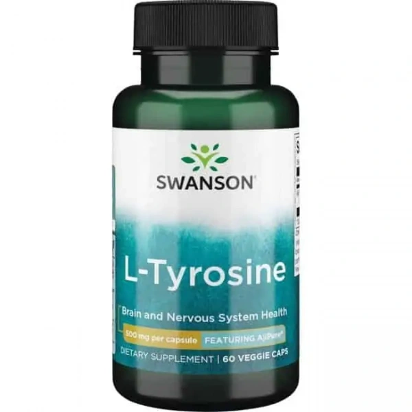 SWANSON AjiPure L-Tyrosine (L-Tyrosine, Mood Enhancer) 60 Vegetarian Capsules