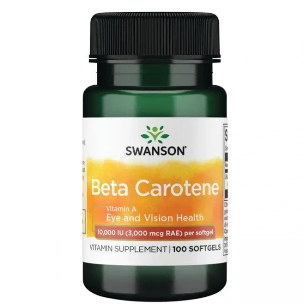 SWANSON Beta Carotene (Vitamin A) 10,000 IU 100 Softgels