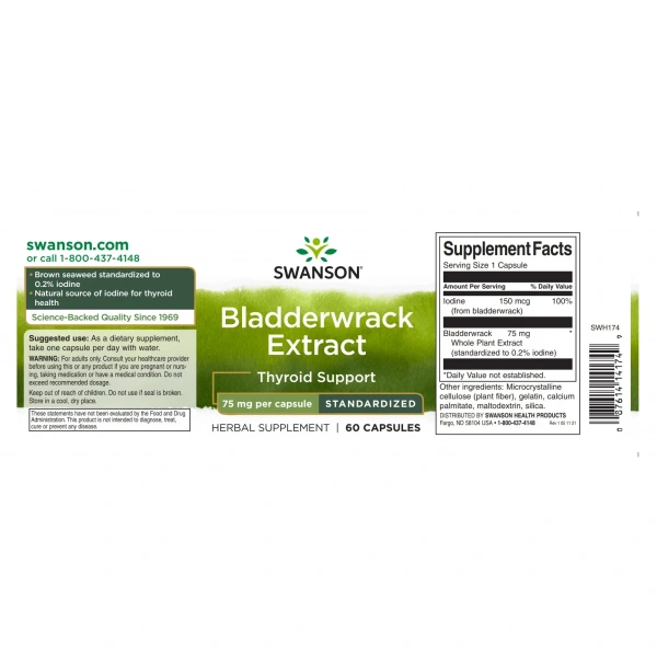 SWANSON Bladderwrack Leaves 60 capsules