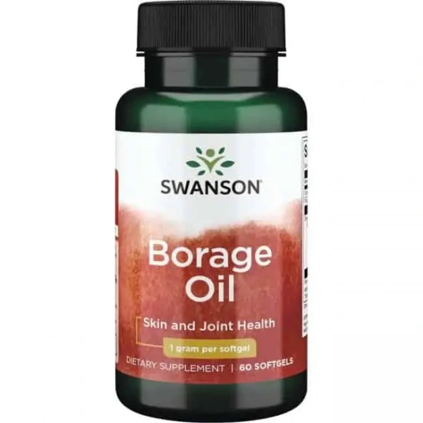 SWANSON Borage Oil (Olej z ogórecznika) 60 Kapsułek żelowych