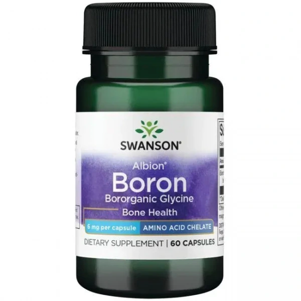 SWANSON Boron from Albion Boroganic Glycine 60 Kapsułek wegetariańskich
