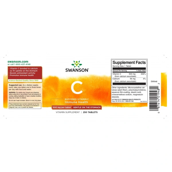 SWANSON Buffered C 250 Tablets