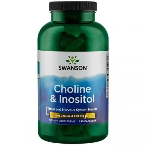 SWANSON Choline & Inositol (Cholina Inozytol, Wsparcie Pracy Mózgu) 250 Kapsułek