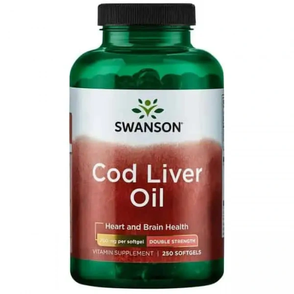 SWANSON Cod Liver Oil 700mg (Omega-3, EPA, DHA) 250 Kapsułek żelowych