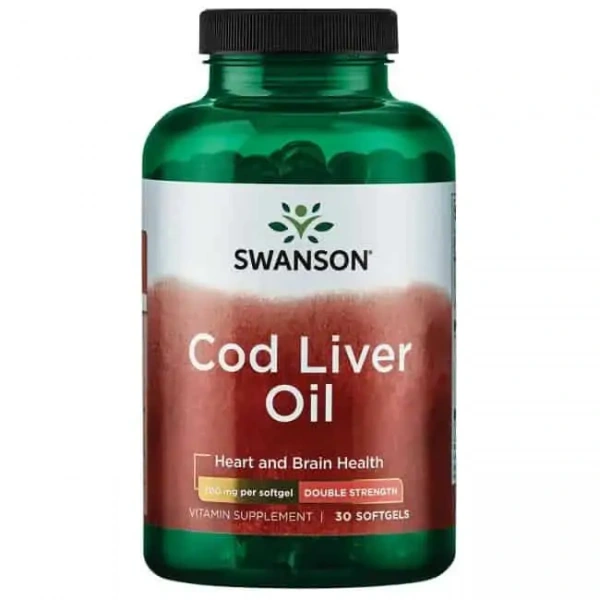 SWANSON Cod Liver Oil 700mg (Omega-3, EPA, DHA) 30 Softgels