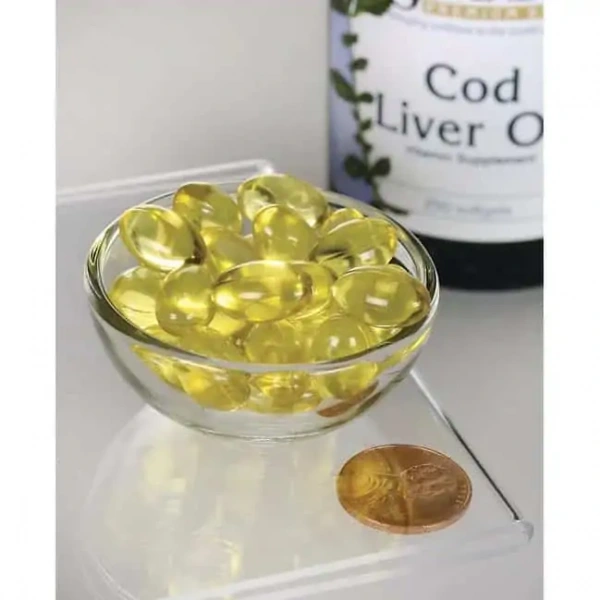 SWANSON Cod Liver Oil 700mg (Omega-3, EPA, DHA) 30 Softgels