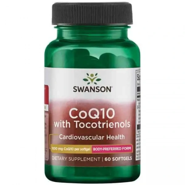 SWANSON CoQ10 with 10mg Tocotrienols (Coenzyme Q10) 60 Softgels