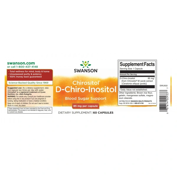SWANSON D-Chiro-Inositol 60 capsules