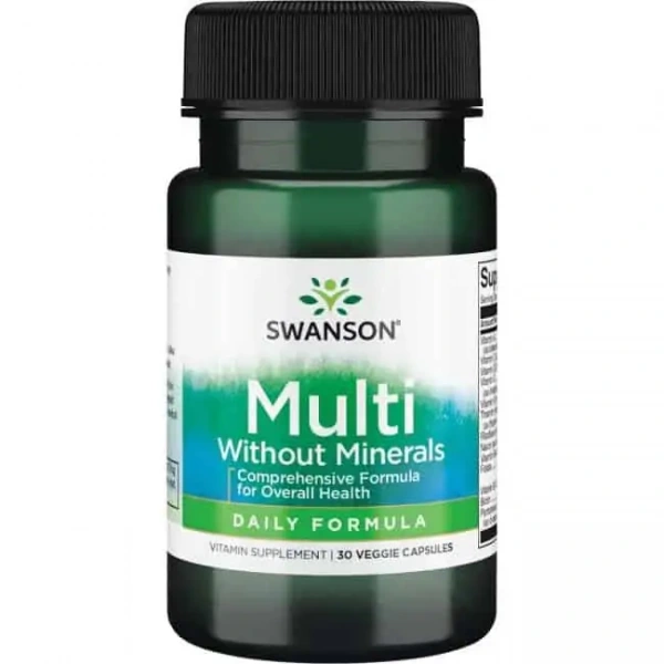 SWANSON Daily Multi-Vitamin without Minerals (Multiwitamina) 30 Kapsułek wegetariańskich