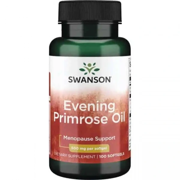 SWANSON Evening Primrose Oil (Olej z wiesiołka, Równowaga Hormonalna) 100 Kapsułek żelowych