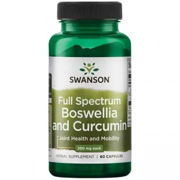 SWANSON Full Spectrum Boswellia and Curcumin (Ekstrakt z Boswelli i korzenia Kurkumy) 60 Kapsułek