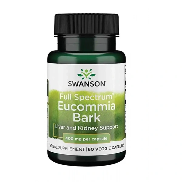 SWANSON Full Spectrum Eucommia Bark (Liver and Kidney Support) 60 Vegetarian Capsules