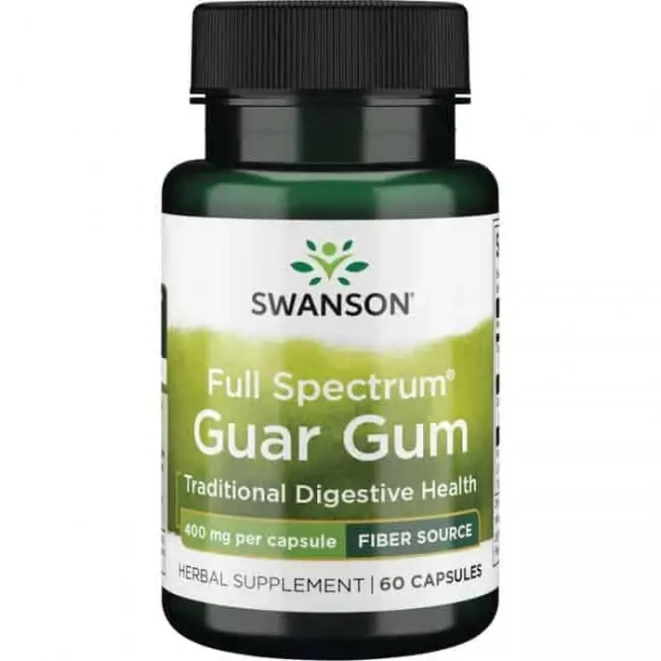 SWANSON Full Spectrum Guar Gum (Błonnik roślinny) 60 Kapsułek