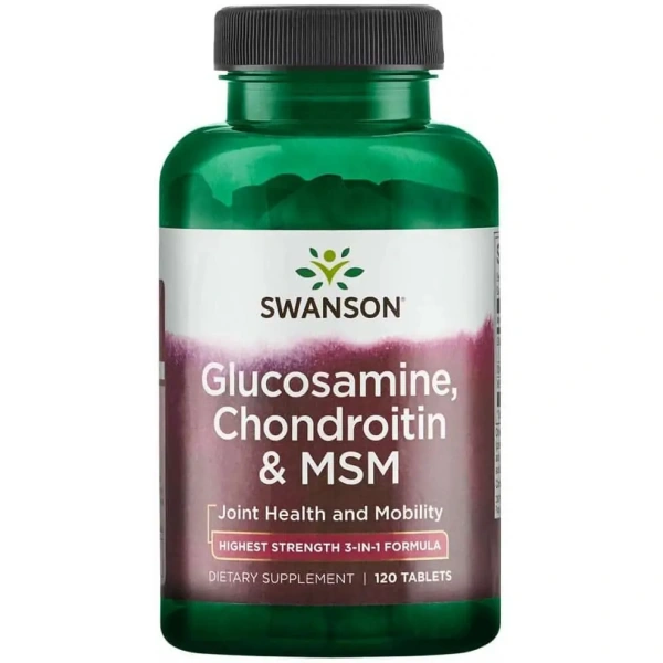 SWANSON Glucosamine Chondroitin MSM (Glucosamine, Chondroitin, MSM) 120 Tablets