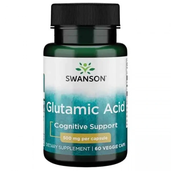 SWANSON Glutamic Acid (Memory, Cognitive Health) 60 Vegetarian Capsules
