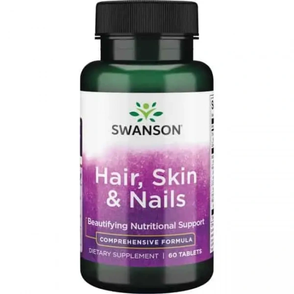 SWANSON Hair, Skin & Nails (Włosy, Skóra, Paznokcie) 60 Tabletek
