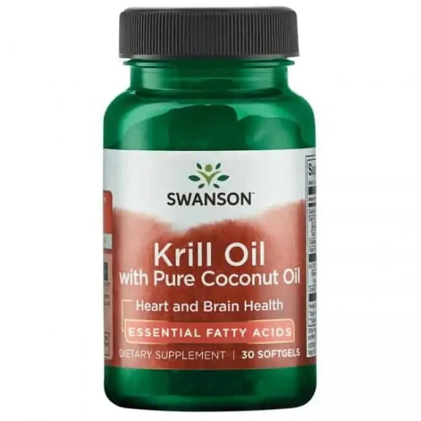 SWANSON Krill Oil with Pure Coconut Oil 30 Kapsułek żelowych