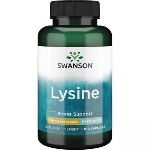 SWANSON L-Lysine 500mg Free-Form 100 Capsules