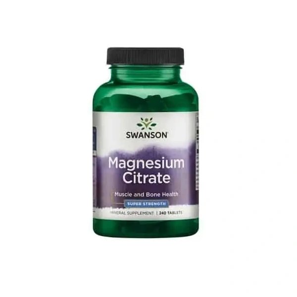 SWANSON Magnesium Citrate (Cytrynian Magnezu) 225mg 240 tabletek