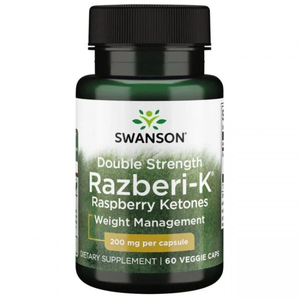 SWANSON Maximum Strength Razberi-K 200mg (Raspberry Ketone - Weight Reduction) 60 vegetarian capsules