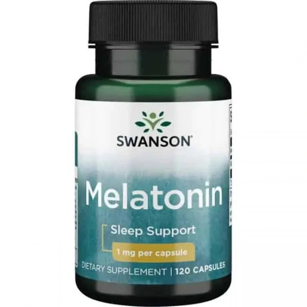 SWANSON Melatonin 1mg (Melatonina, Wsparcie snu) 120 Kapsułek