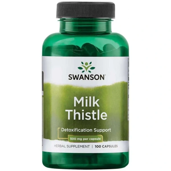 SWANSON Milk Thistle 500mg (Ostropest plamisty, Detoksykacja organizmu) 100 Kapsułek