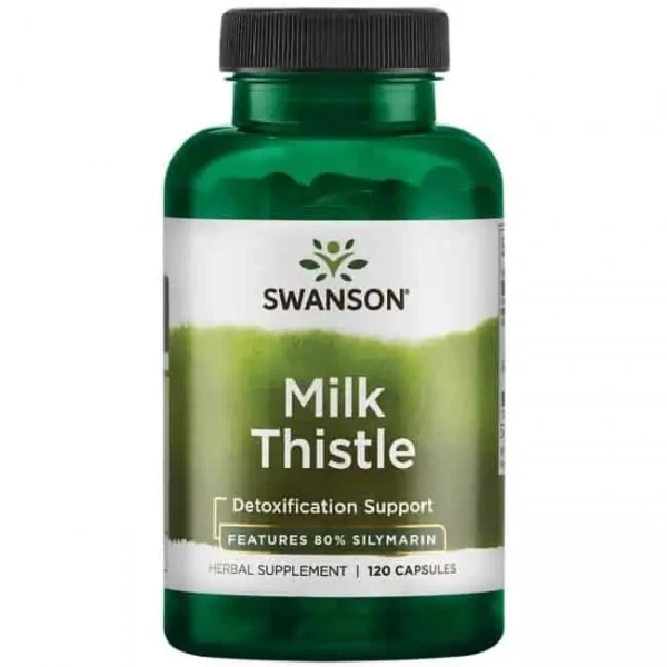 SWANSON Milk Thistle (Ostropest plamisty, Detoksykacja organizmu) 120 Kapsułek