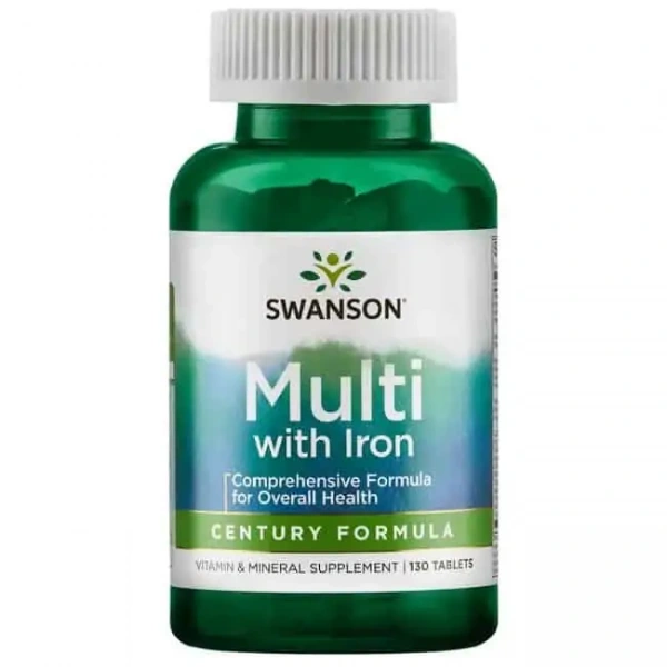 SWANSON Multi with Iron - Century Formula (Multivitamin with Iron) 130 Tablets