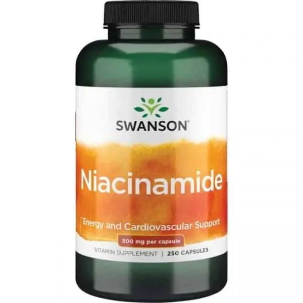 SWANSON Niacinamide 500mcg (Energy, Vitamin B3) 250 Capsules
