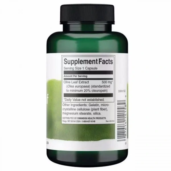 SWANSON Olive Leaf Extract 500mg - 60 caps