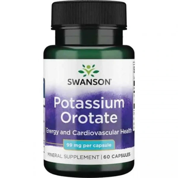 SWANSON Potassium Orotate (Orotan potasu) 60 Kapsułek