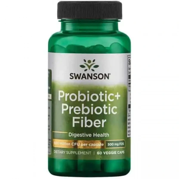 SWANSON Probiotic + Prebiotic Fiber 60 Vegetarian Capsules