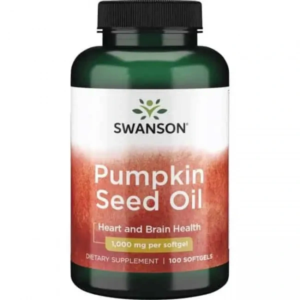SWANSON Pumpkin Seed Oil (Układ krążenia, Prostata) 100 Kapsułek żelowych