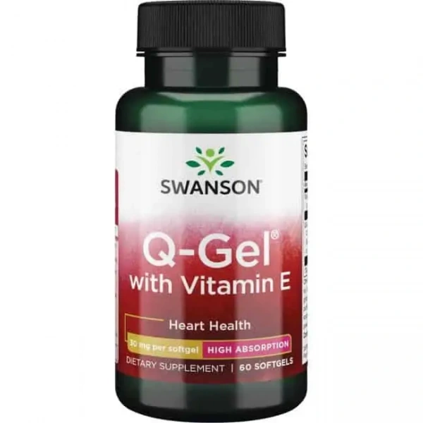 SWANSON Q-Gel with Vitamin E (Coenzyme Q10) 60 Softgels
