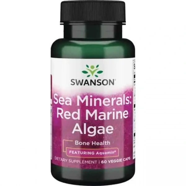 SWANSON Sea Minerals: Red Mineral Algae (Mineral Complex) 60 Vegetarian Capsules