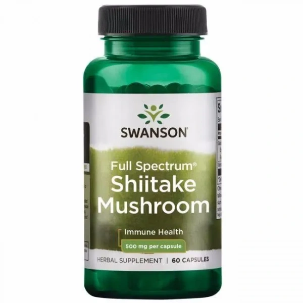 SWANSON Shiitake Mushroom (grzybek) 500mg - 60 kaps