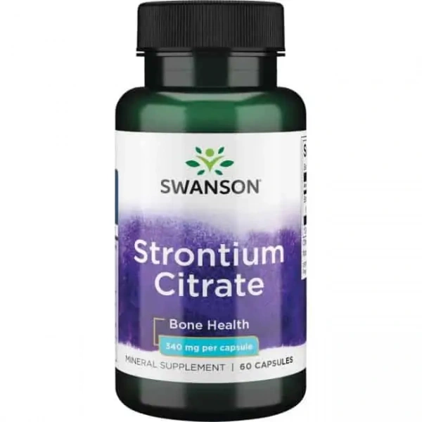 SWANSON Strontium Citrate (Zdrowe kości i zęby) 60 Kapsułek