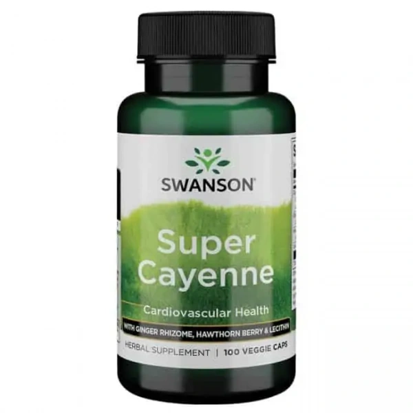 SWANSON Super Cayenne (Heart, Circulatory System) 100 Vegetarian Capsules