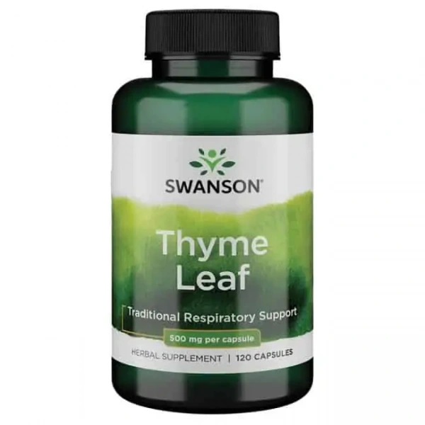 SWANSON Thyme Leaf (Wsparcie układu oddechowego) 120 Kapsułek