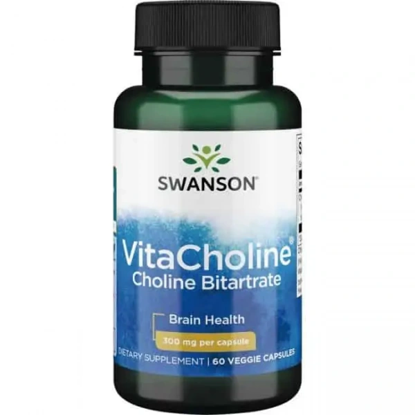 SWANSON VitaCholine Choline Bitartrate 60 Vegetarian Capsules