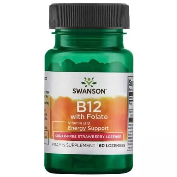 SWANSON Vitamin B-12 with Folic Acid 60 Sublingual Tablets