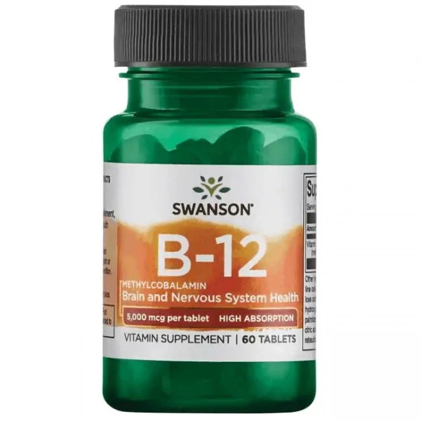 SWANSON Vitamin B12 Methylcobalamin 5000mcg  60 Tablets