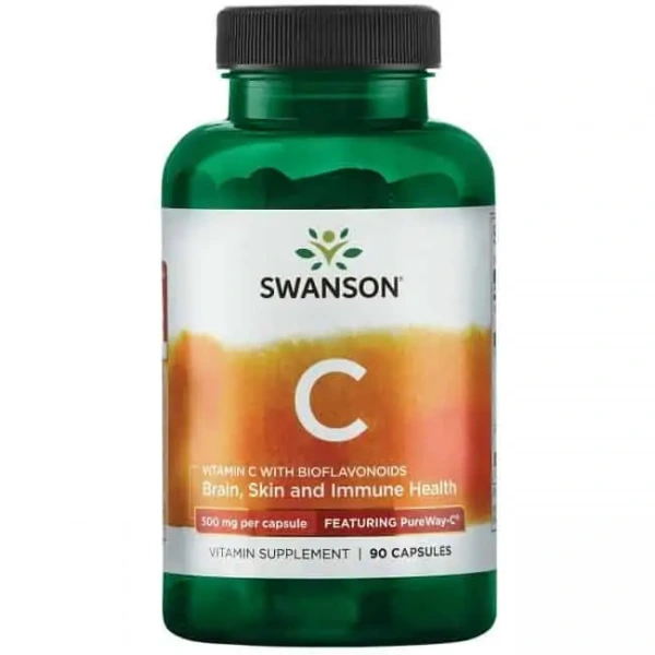 SWANSON Vitamin C with Bioflavonoids 500mg 90 Kapsułek