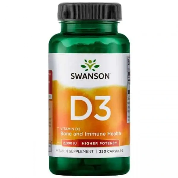 SWANSON Vitamin D-3 1000IU (Vitamin D3) 250 capsules