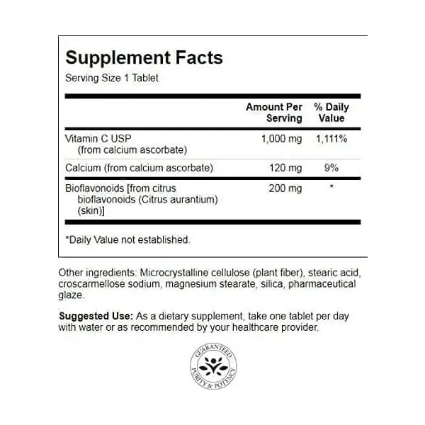SWANSON Vitamin C (Witamina C 1000 Buforowana z Bioflawonoidami) - 250 tabletek