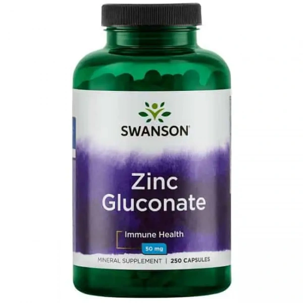 SWANSON Zinc Gluconate (Glukonian Cynku) 50mg - 250 tabletek