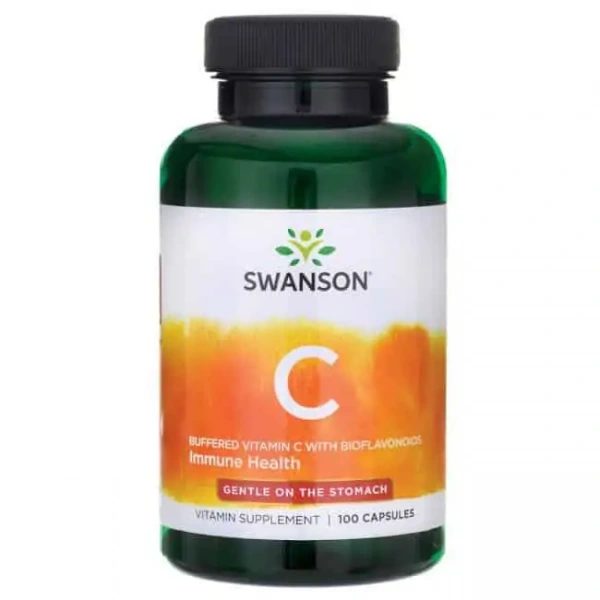 SWANSON Vitamin C (Witamina C Buforowana z Bioflawonoidami) - 100 kapsułek